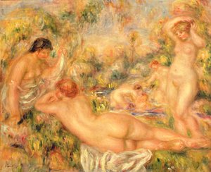 入浴者のグループ、1918 作： Pierre Auguste Renoir